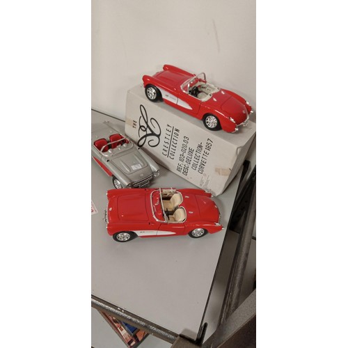 123 - 3 Corvette model scale cars 1:18