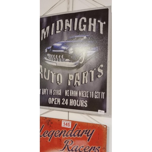 145 - 2 Retro wall signs