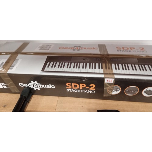 155 - Gear4Music SDP-2 stage piano with stand