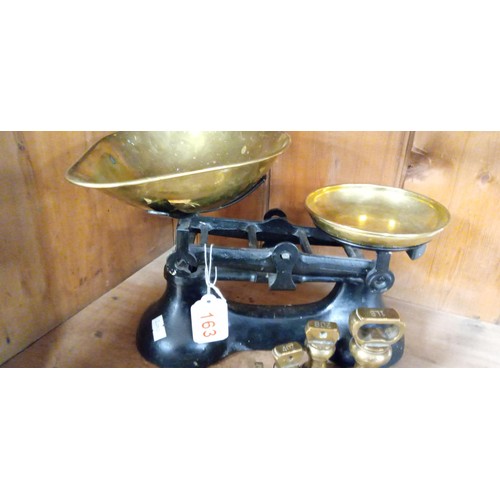 163 - Vintage scales and weights