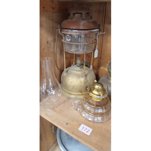 172 - Tilley lamp and oil lamps