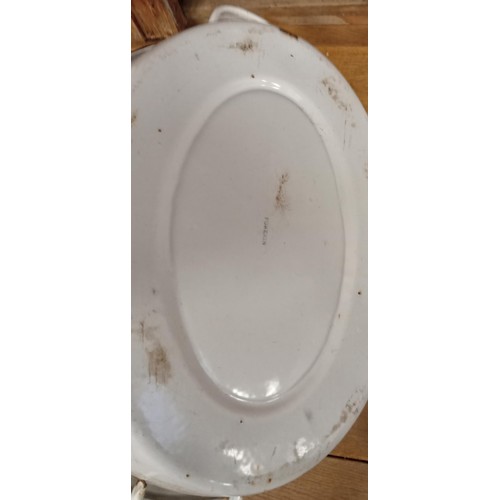 179 - Enamel 2 handled basin