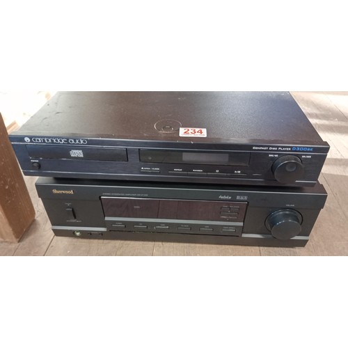 234 - Cambridge audio compact disc player D300SE plus Sherwood Digilink amplifier