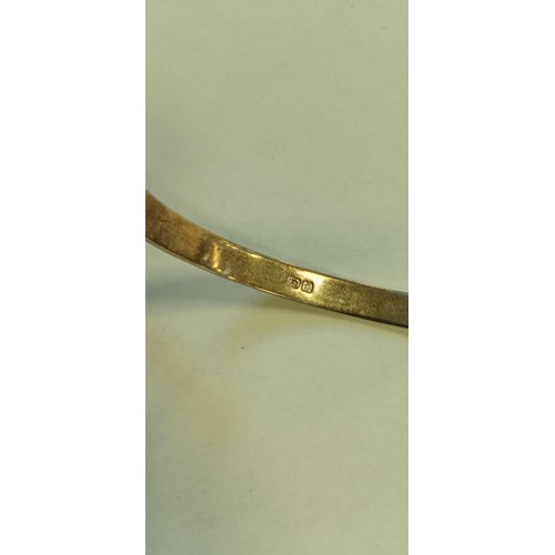 69 - Solid silver bangle hallmarked