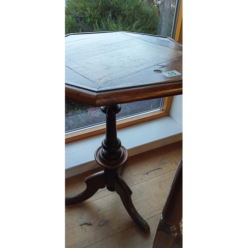 15 - Antique inlay table and Edwardian inlaid tub chair