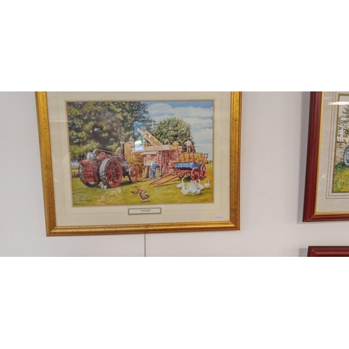 16 - 2 Trevor Mitchell vintage farm framed prints