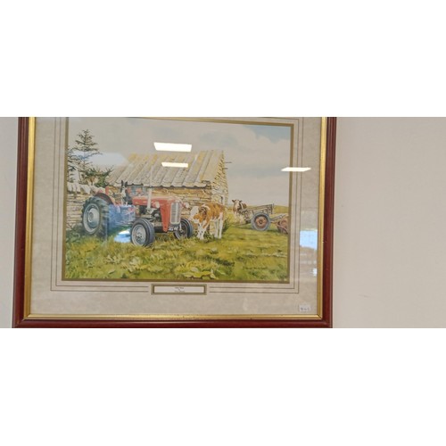 17 - 2 Trevor Mitchell tractor framed prints