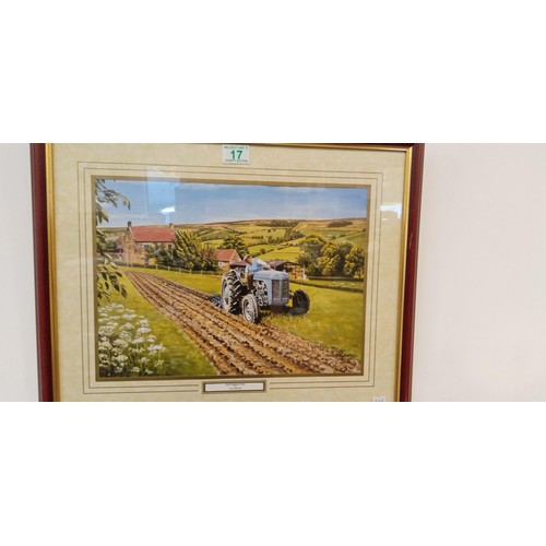 17 - 2 Trevor Mitchell tractor framed prints