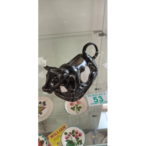 53 - T. Green cow creamer pourer