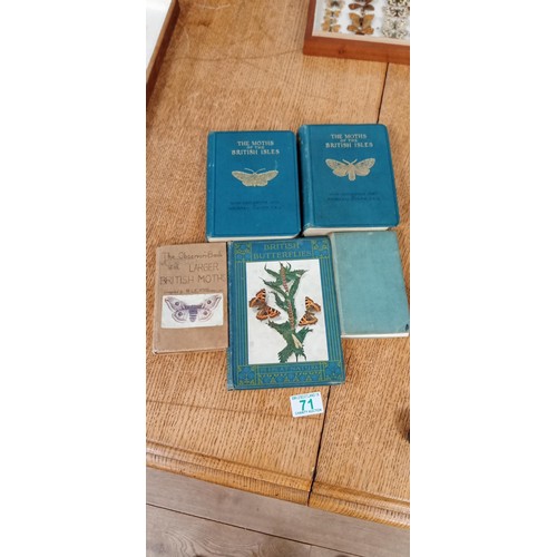 71 - Vintage books on Moths and butterflies