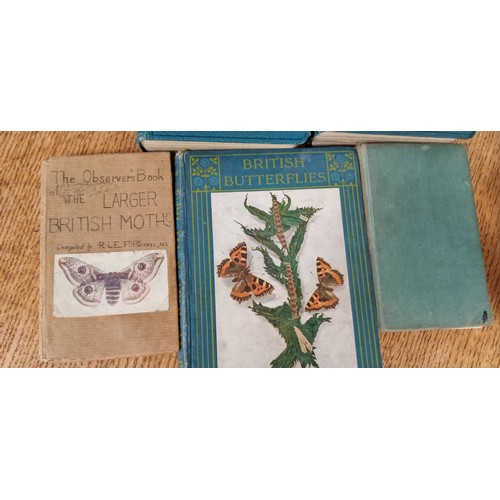 71 - Vintage books on Moths and butterflies