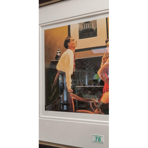 78 - Jack Vettriano framed and signed print with COA 11/100 'Master of Ceremonies' latest release