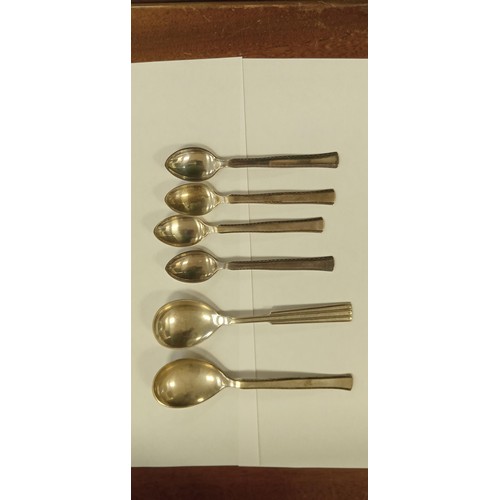 97 - Selection of 6 Danish spoons with Copenhagen Assay marks