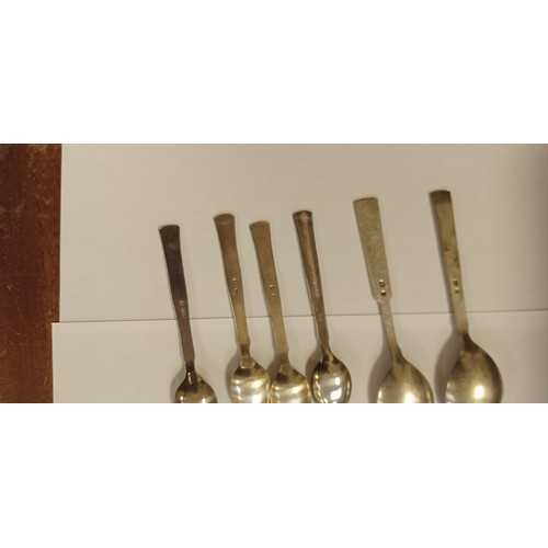 97 - Selection of 6 Danish spoons with Copenhagen Assay marks