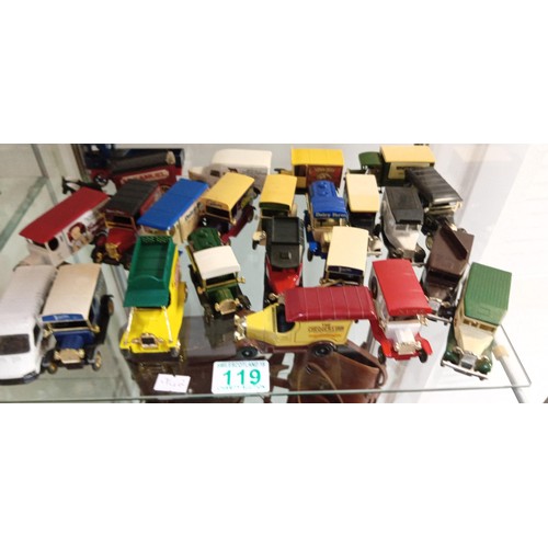 119 - Large selection of vintage diecast model trucks