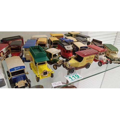 119 - Large selection of vintage diecast model trucks