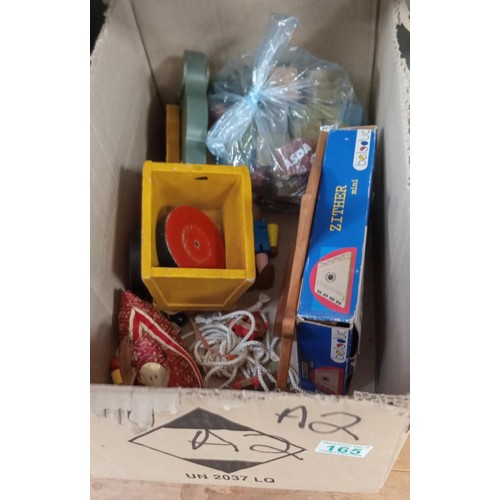 165 - Selection of vintage wooden toys and more