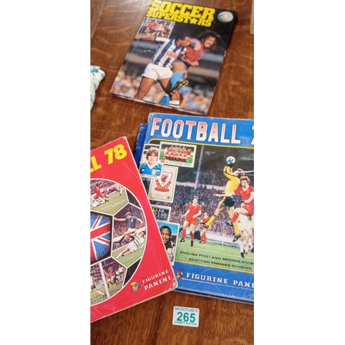 265 - Vintage Football 78-79 sticker albums mainly full plus FA Cup Centenary 1872-1972 coin set