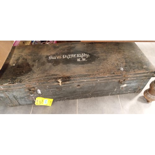 272 - Military metal chest