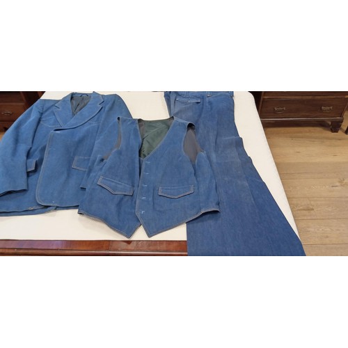 275 - Stelzig Houston Texas vintage 3 piece denim suit