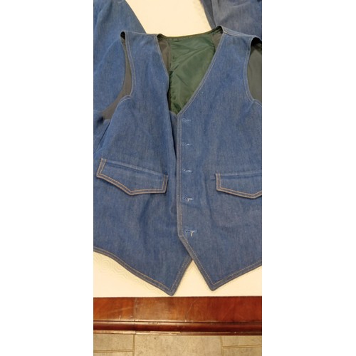 275 - Stelzig Houston Texas vintage 3 piece denim suit