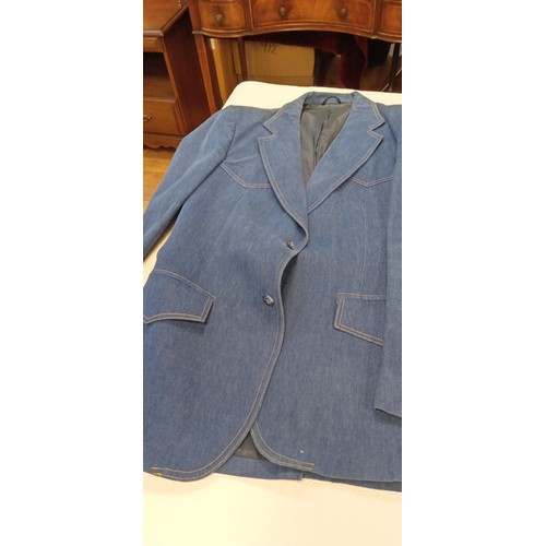 275 - Stelzig Houston Texas vintage 3 piece denim suit