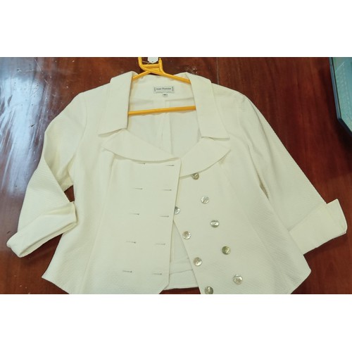 310 - Vintage Anne Fountaine lady's jacket with Mother of pearl style buttons European size 42