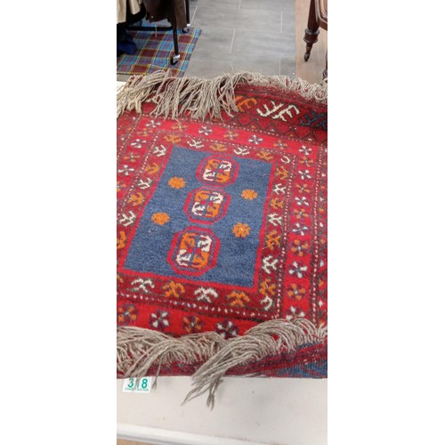 318 - 2 Pakistan Balouch hand knotted small rugs