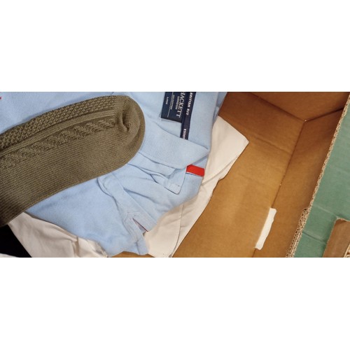 320 - Box of vintage men's shirts, scarves and more