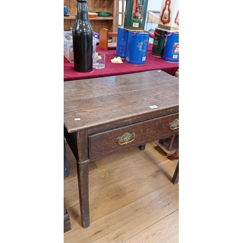 337 - Oak believed circa 1860's table with drawer needs a little TLC