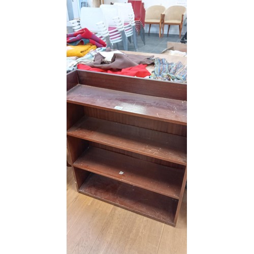 339 - Heavy wooden bookcase