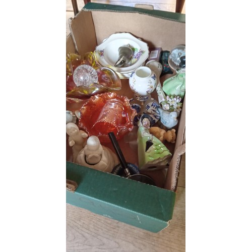 354 - 3 boxes to include pill boxes, paper weights China and more