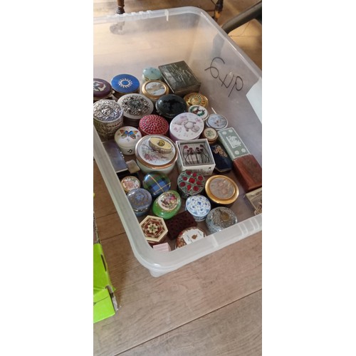 354 - 3 boxes to include pill boxes, paper weights China and more