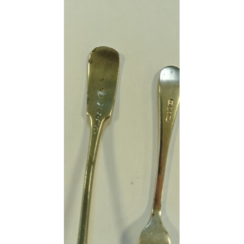 3 - Miniature toddy ladel, fork and 2 mustard/ jam spoons