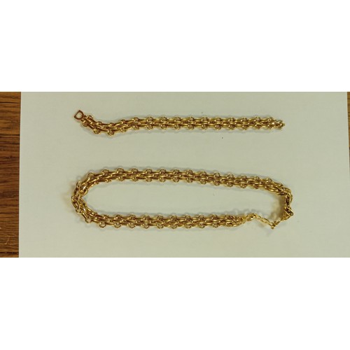 4 - Christian Dior matching gold tone necklace and bracelet in lovely condition