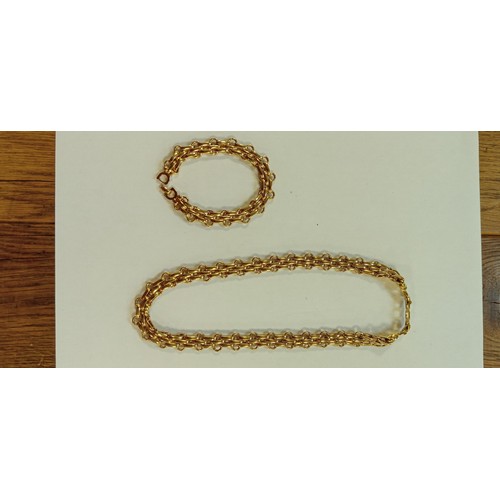 4 - Christian Dior matching gold tone necklace and bracelet in lovely condition