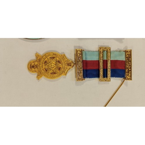 28 - 2 Masonic medals one is 275th anniversary of the formation of the grand lodge in England 1992