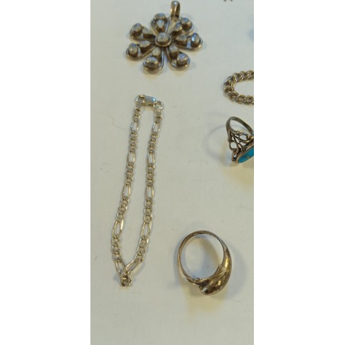 43 - Selection of mainly marked silver hallmarks and 925 jewellery