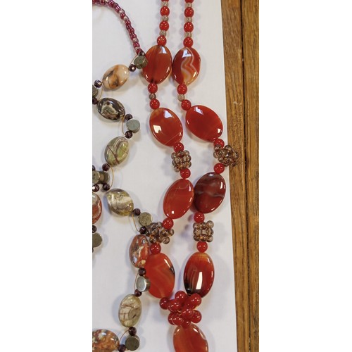 51 - Selection of precious gem necklaces