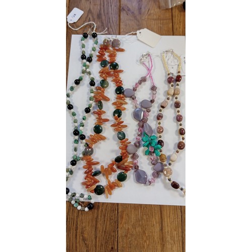 52 - Selection of precious gem necklaces