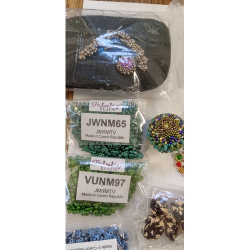 55 - Selection of items for making costume jewellery