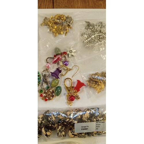 55 - Selection of items for making costume jewellery