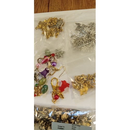 55 - Selection of items for making costume jewellery