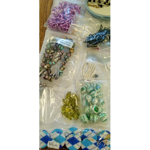 56 - Selection of items for making costume jewellery