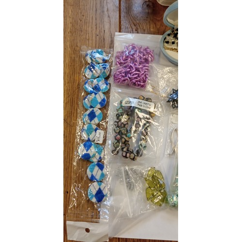 56 - Selection of items for making costume jewellery