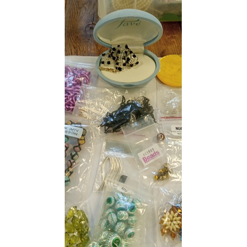 56 - Selection of items for making costume jewellery