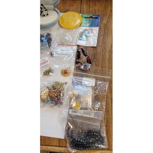 56 - Selection of items for making costume jewellery