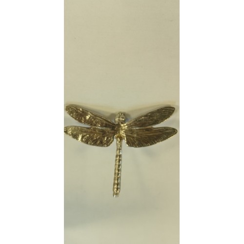 63 - Ladycrow Scotland pewter brooch of dragonfly in original box and card