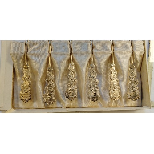 70 - 6 continental silver tea spoons