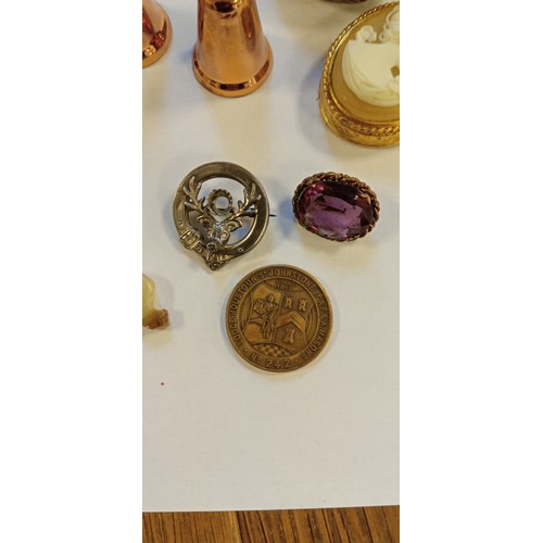 72 - Selection of small collectable items to include pill boxes, brooch miniature salt and pepper pots an... 